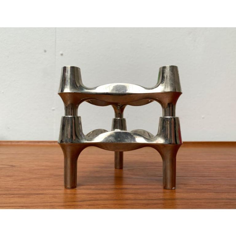 Juego de 2 candelabros apilables alemanes de mediados de siglo de BMF, años 60 en venta 5