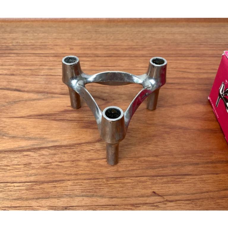 Juego de 2 candelabros apilables alemanes de mediados de siglo de BMF, años 60 Moderno de mediados de siglo en venta