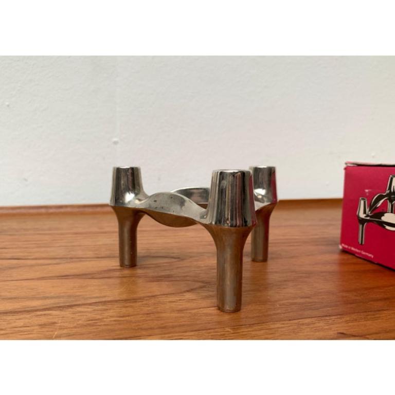 Juego de 2 candelabros apilables alemanes de mediados de siglo de BMF, años 60 siglo XX en venta