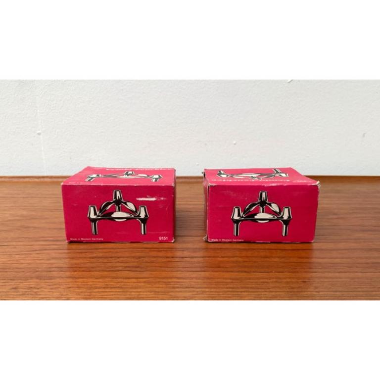 Juego de 2 candelabros apilables alemanes de mediados de siglo de BMF, años 60 en venta 2