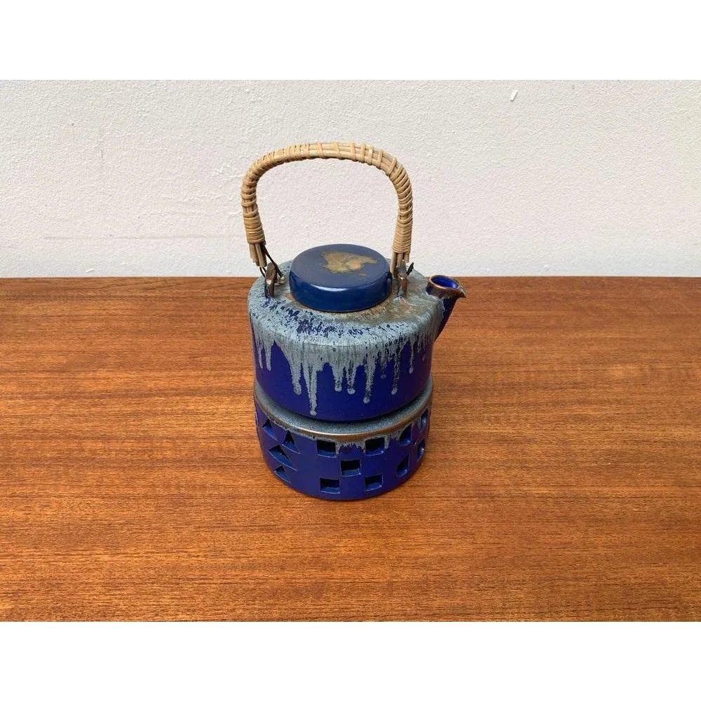 Set of 2 Mid-Century German Studio Pottery Teapot with Tea Warmer, 1960s (20. Jahrhundert) im Angebot