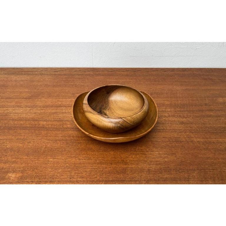 Set di 2 ciotole in legno tedesche di metà secolo, anni '60 in vendita 4