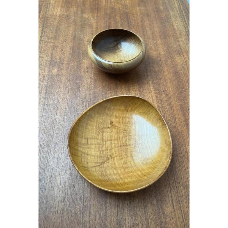 Mid-Century moderno Set di 2 ciotole in legno tedesche di metà secolo, anni '60 in vendita