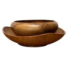 Set of 2 Mid-Century German Wooden Bowls, 1960s