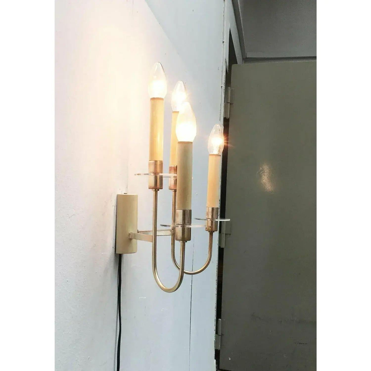 Set di 2 lampade a lampadario da parete tedesche di metà secolo Hollywood Regency, anni '60 in vendita 5