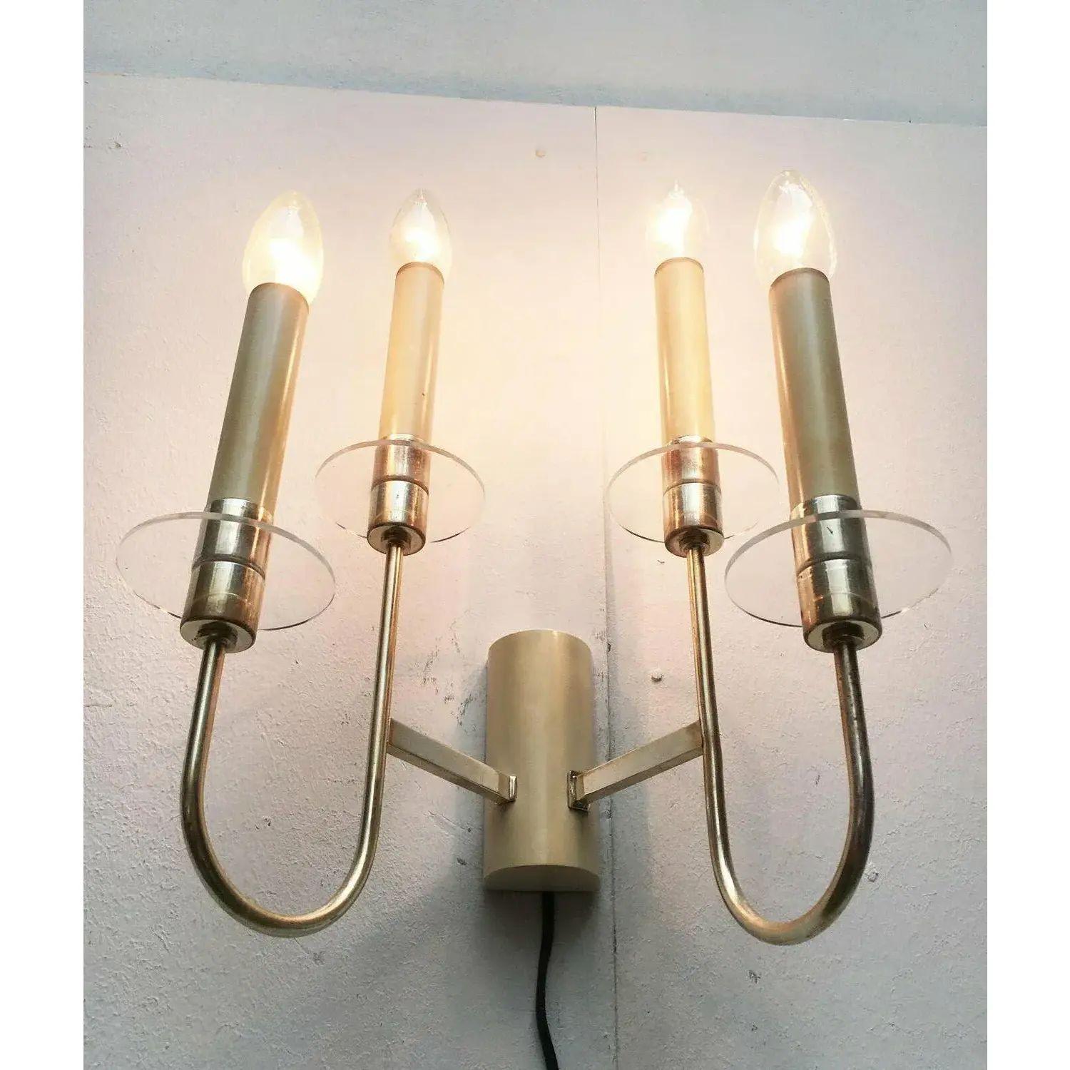 Set di 2 lampade a lampadario da parete tedesche di metà secolo Hollywood Regency, anni '60 In condizioni ottime in vendita a Hamburg, DE