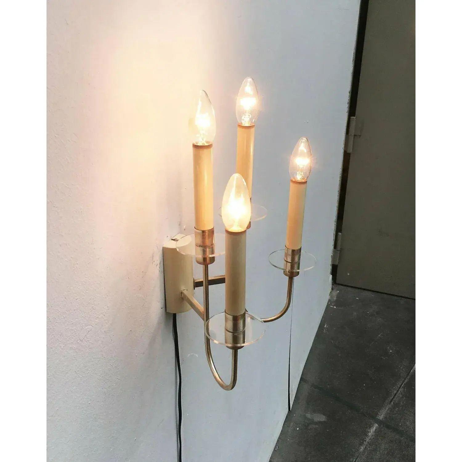Set di 2 lampade a lampadario da parete tedesche di metà secolo Hollywood Regency, anni '60 in vendita 1