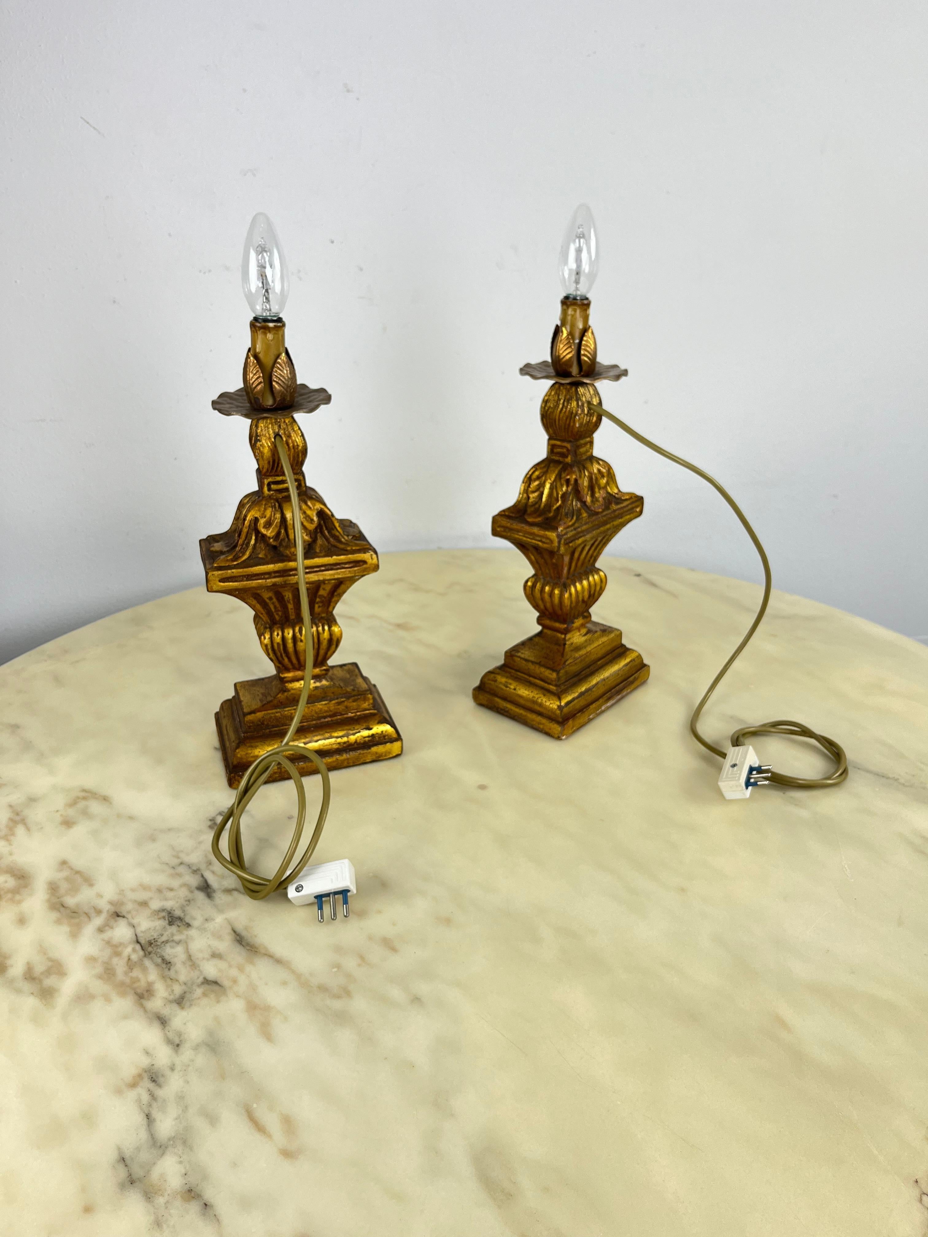 Italiano Set di 2 lampade da tavolo italiane del 1950 di metà secolo in vendita