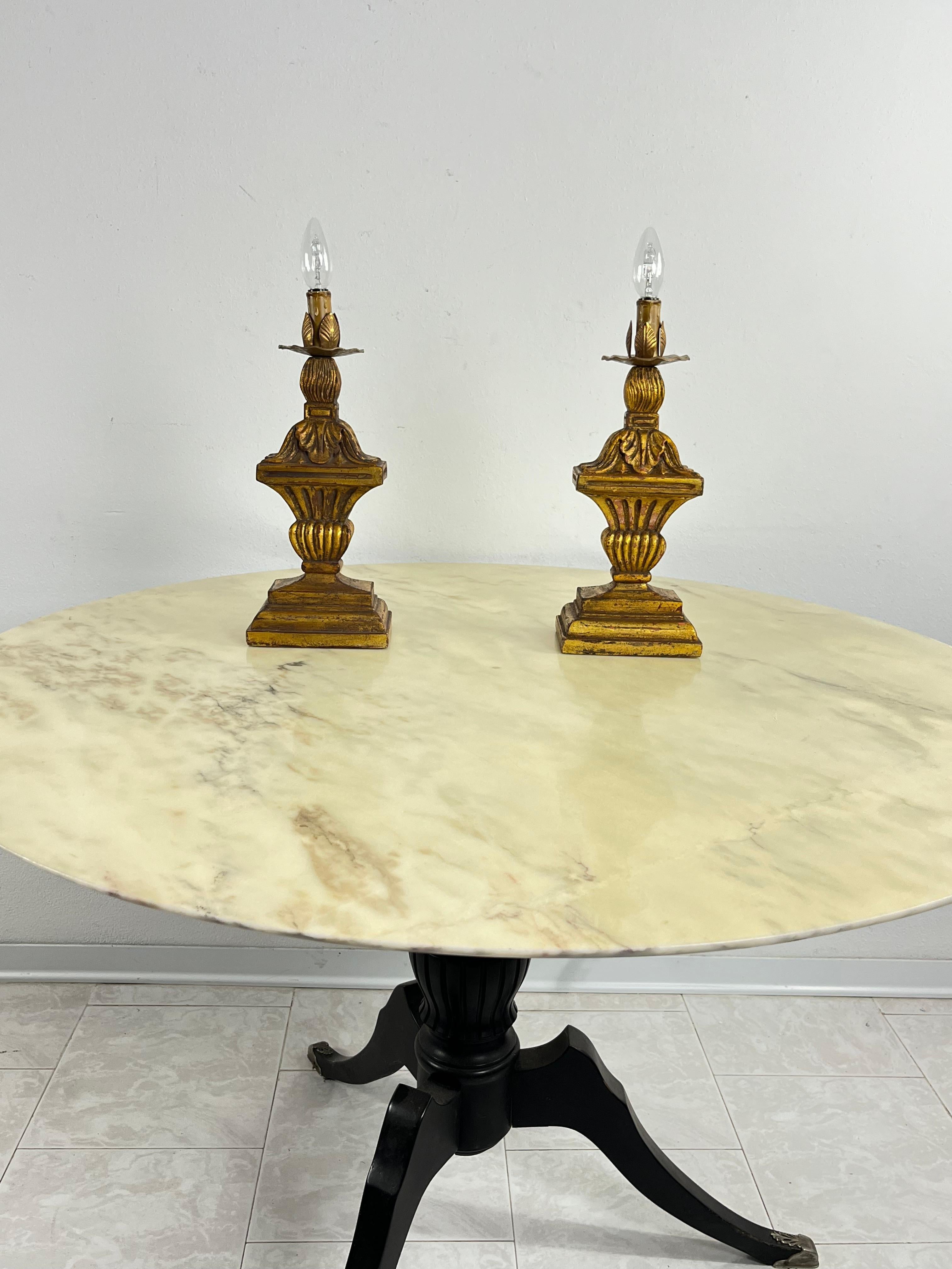 Set di 2 lampade da tavolo italiane del 1950 di metà secolo in vendita 1