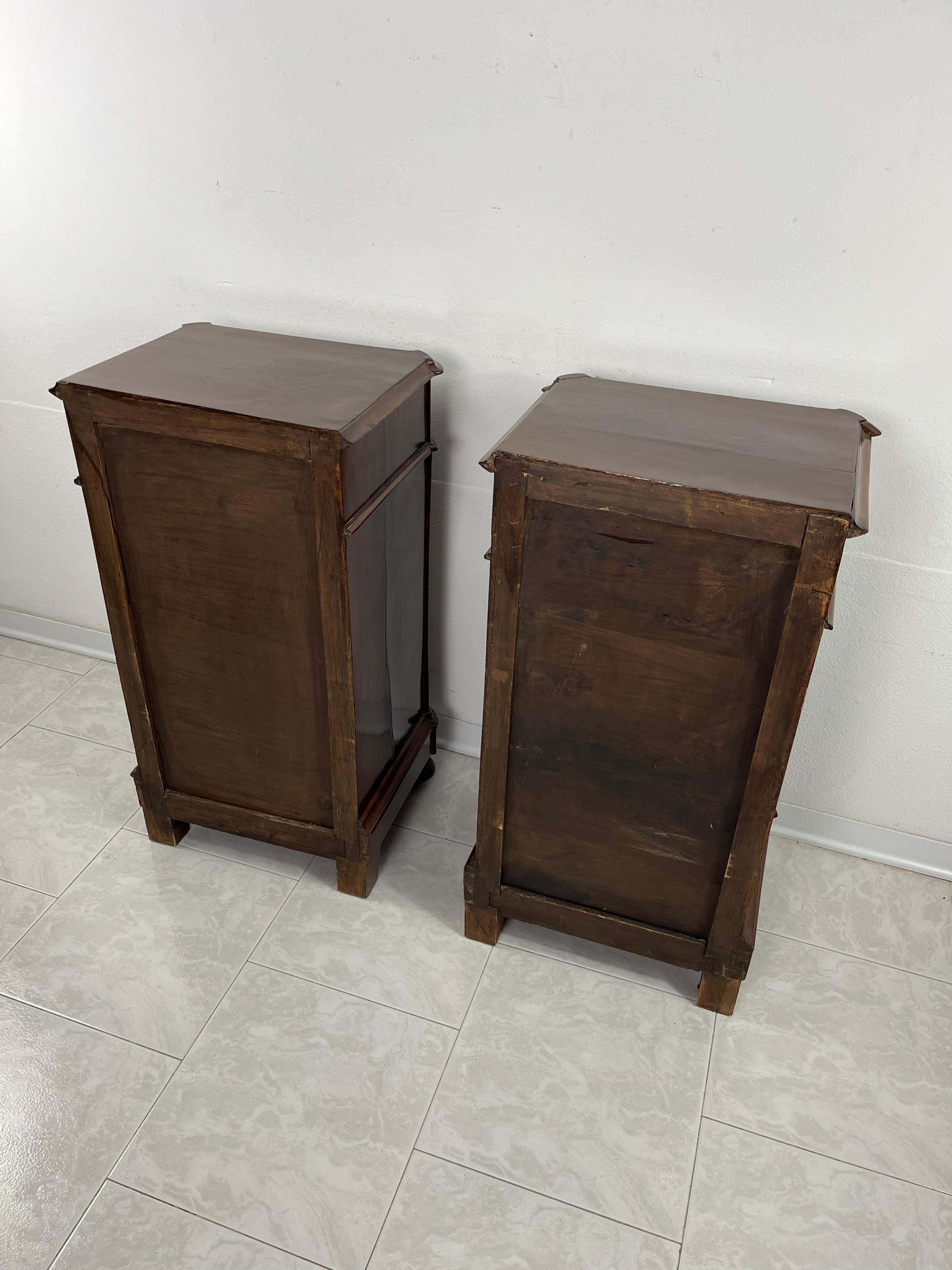Set Of 2 Mid-Century Italian Bedside Tables, 1930s For Sale 1