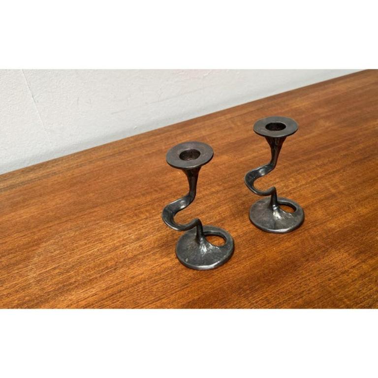 Set of 2 Mid-Century Italian Brutalist Amadeus Series Candleholder, 1960s In Excellent Condition For Sale In Hamburg, DE