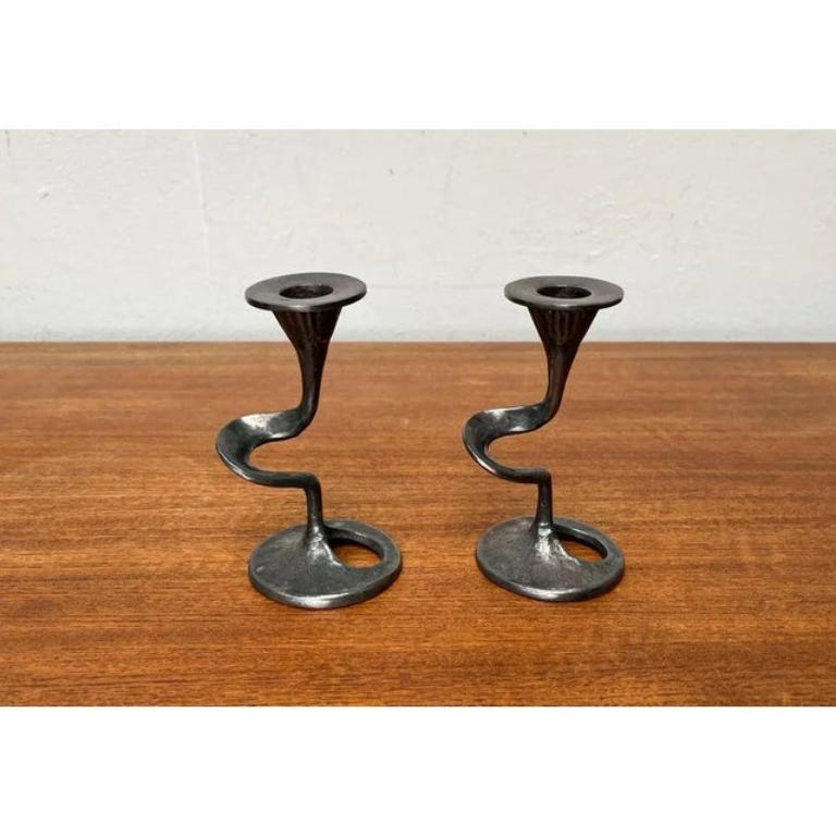 Set of 2 Mid-Century Italian Brutalist Amadeus Series Candleholder, 1960s For Sale 2