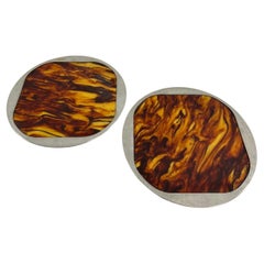 Set Of 2 Mid-century Italian Lucite Trays, 1960s