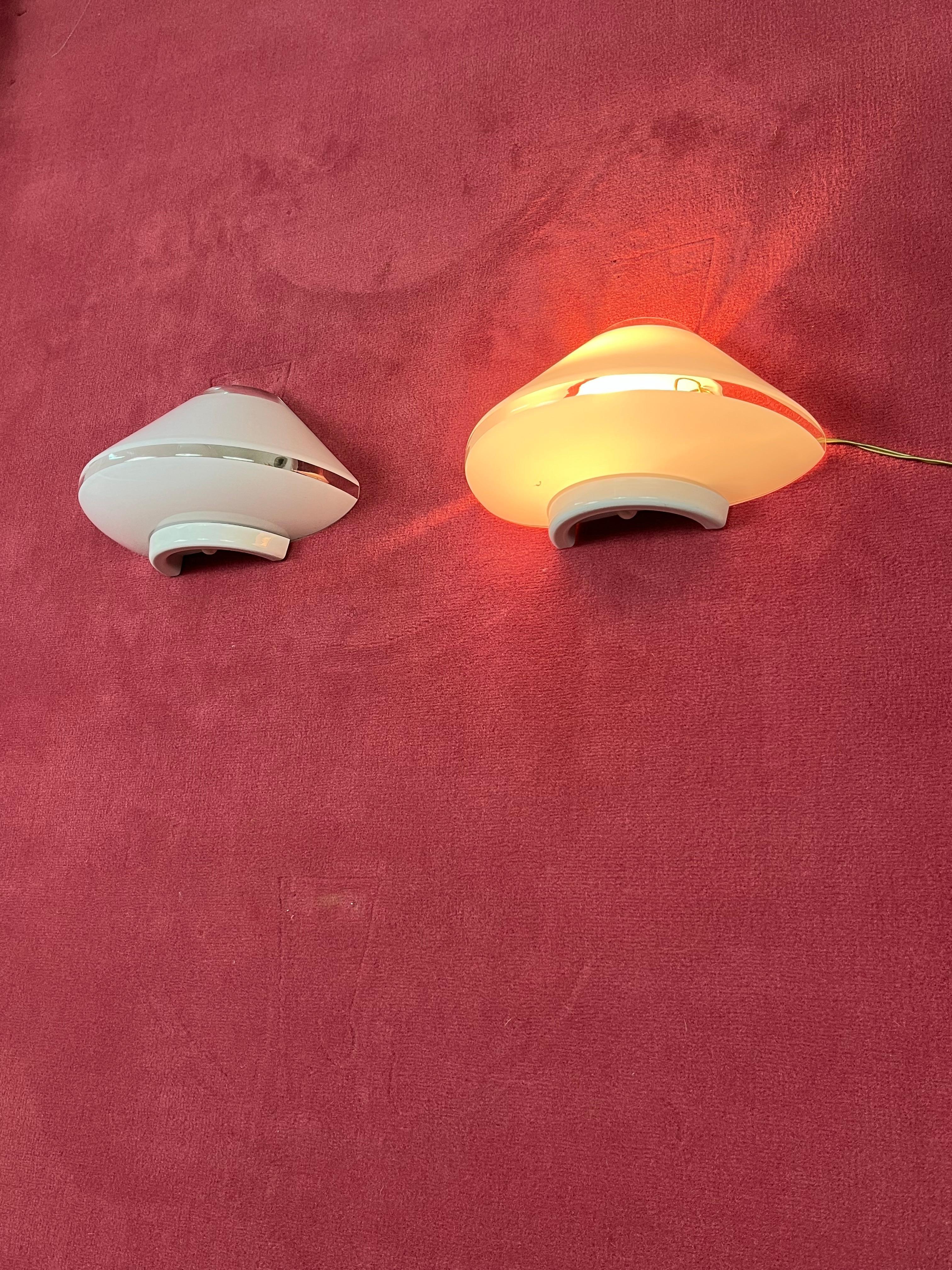 2 Wandlampen aus italienischem Murano-Glas aus der Mitte des Jahrhunderts, 1960er Jahre im Angebot 1