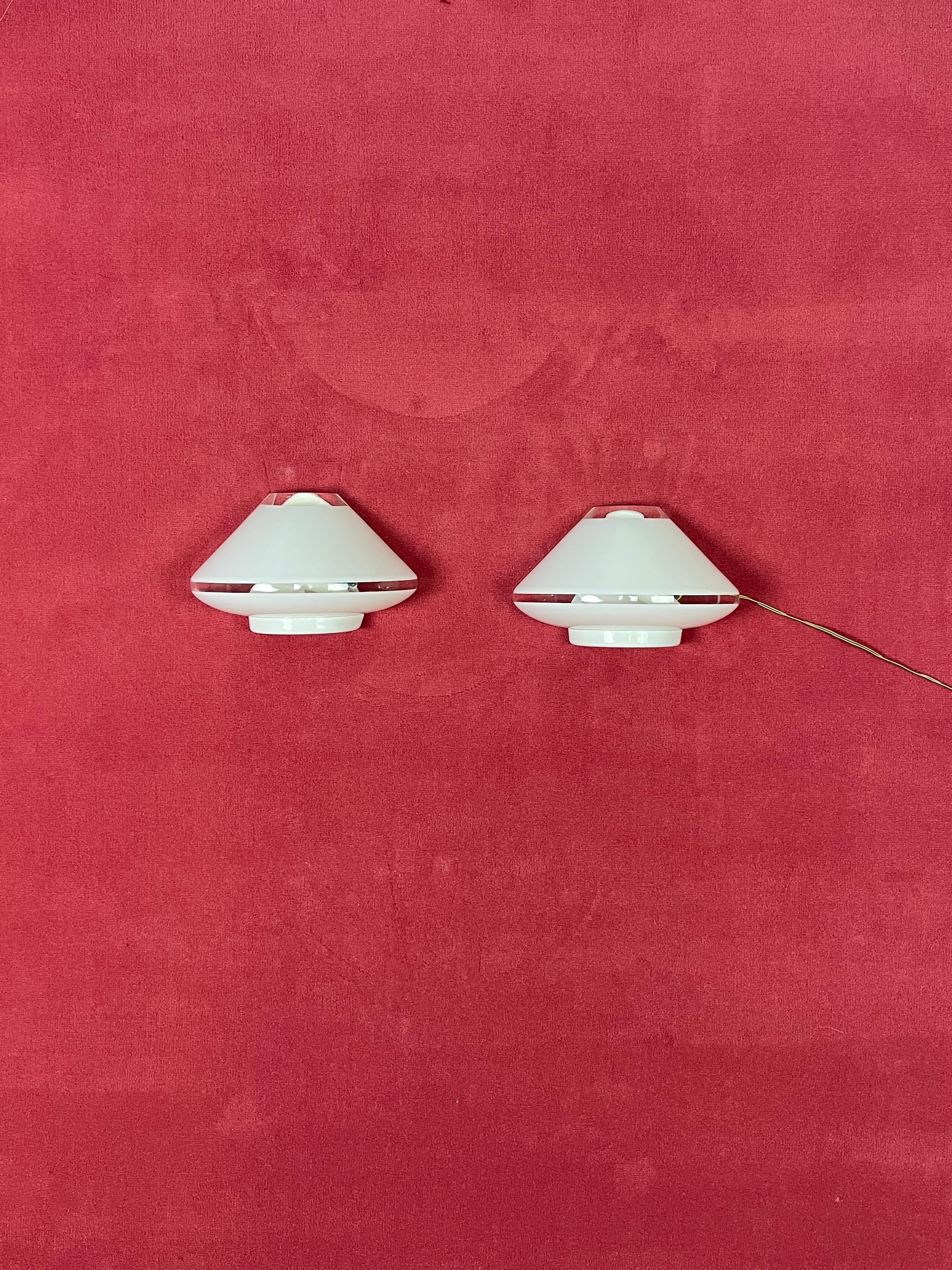 2 Wandlampen aus italienischem Murano-Glas aus der Mitte des Jahrhunderts, 1960er Jahre im Angebot 2