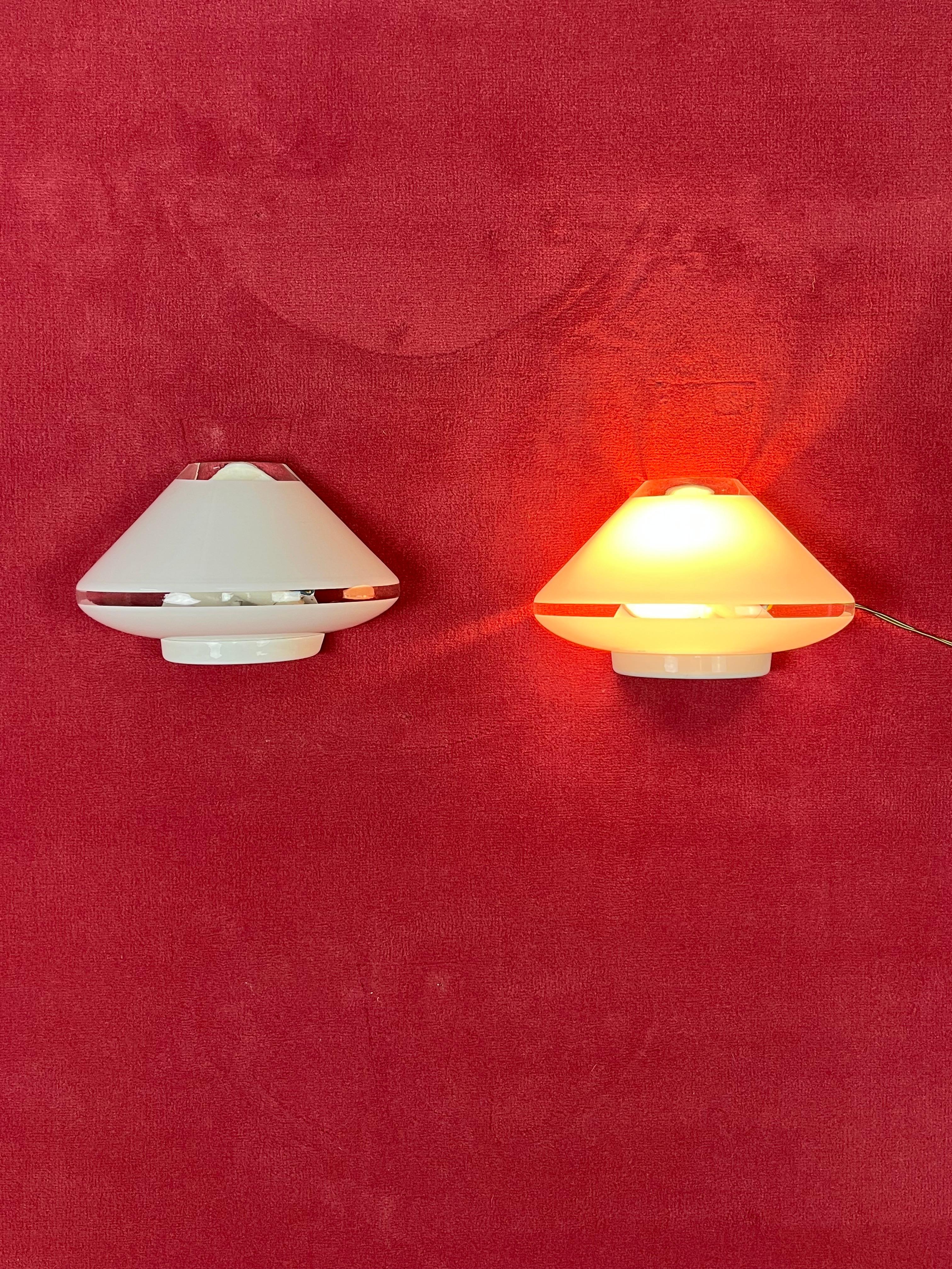 2 Wandlampen aus italienischem Murano-Glas aus der Mitte des Jahrhunderts, 1960er Jahre im Angebot 3