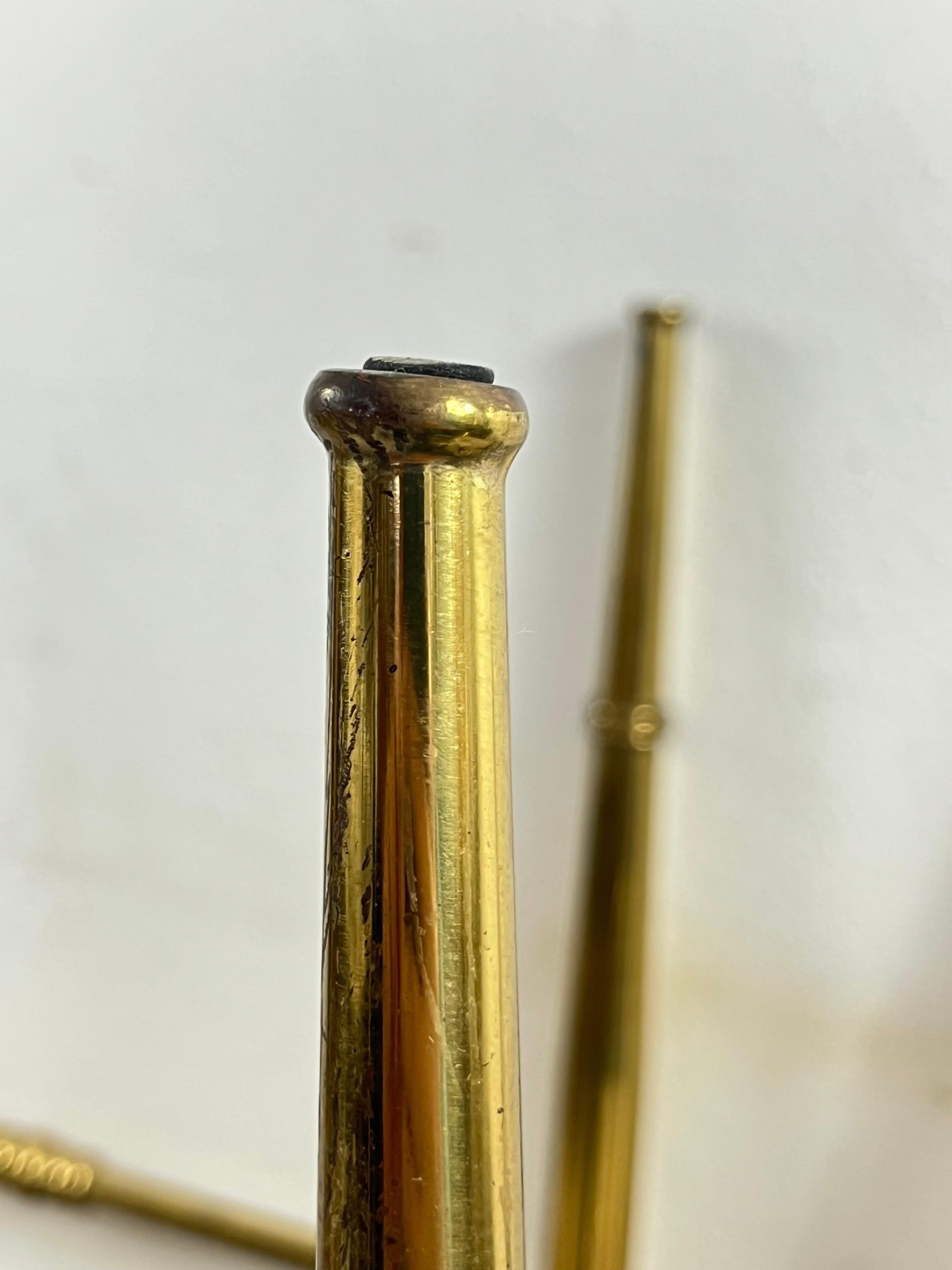 Set di 2 sedie neoclassiche in ottone della metà del secolo scorso, anni '50 in vendita 4