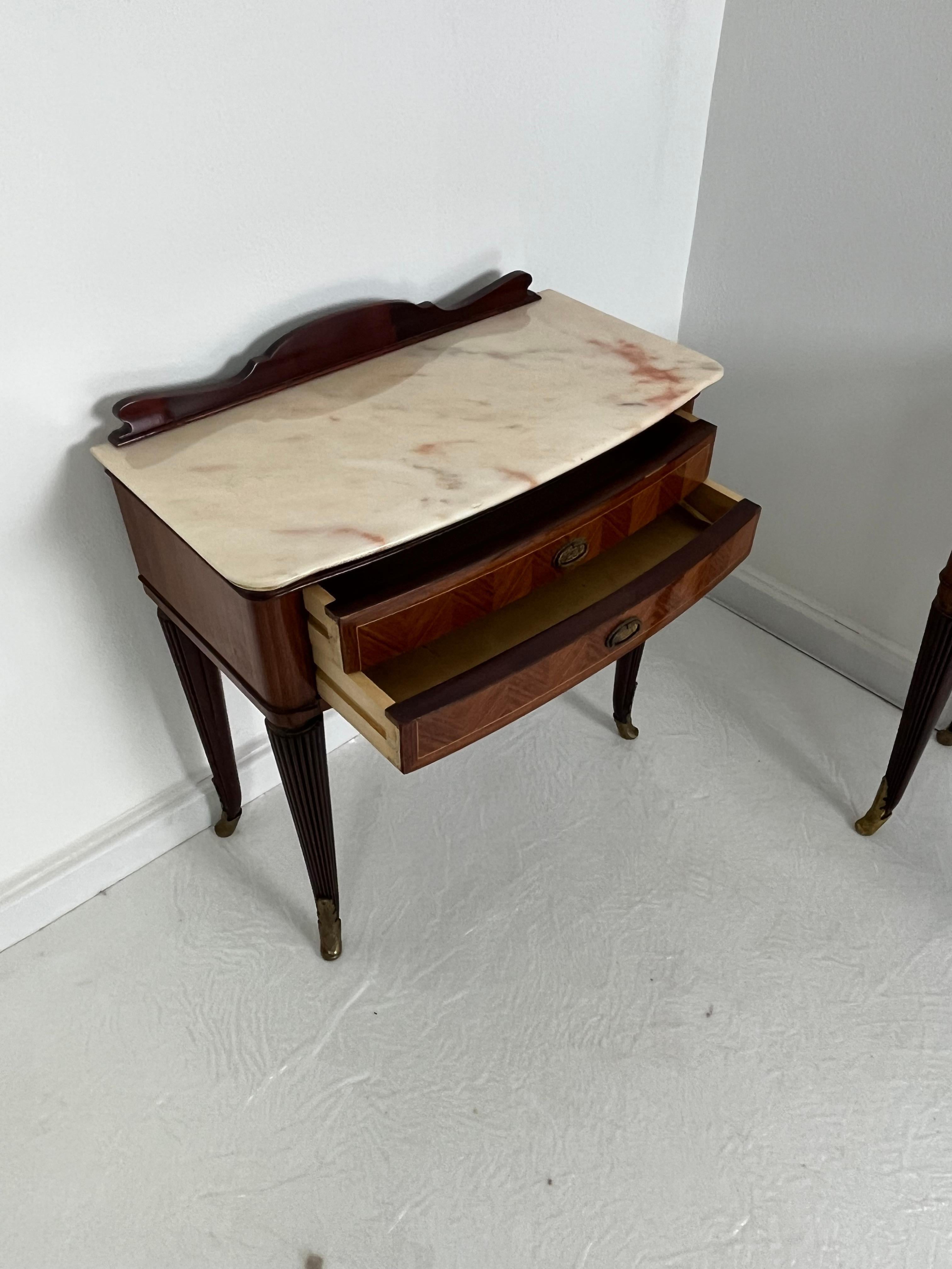 Set of 2 Mid-century Italian Nightstands, 1950s in vendita 5