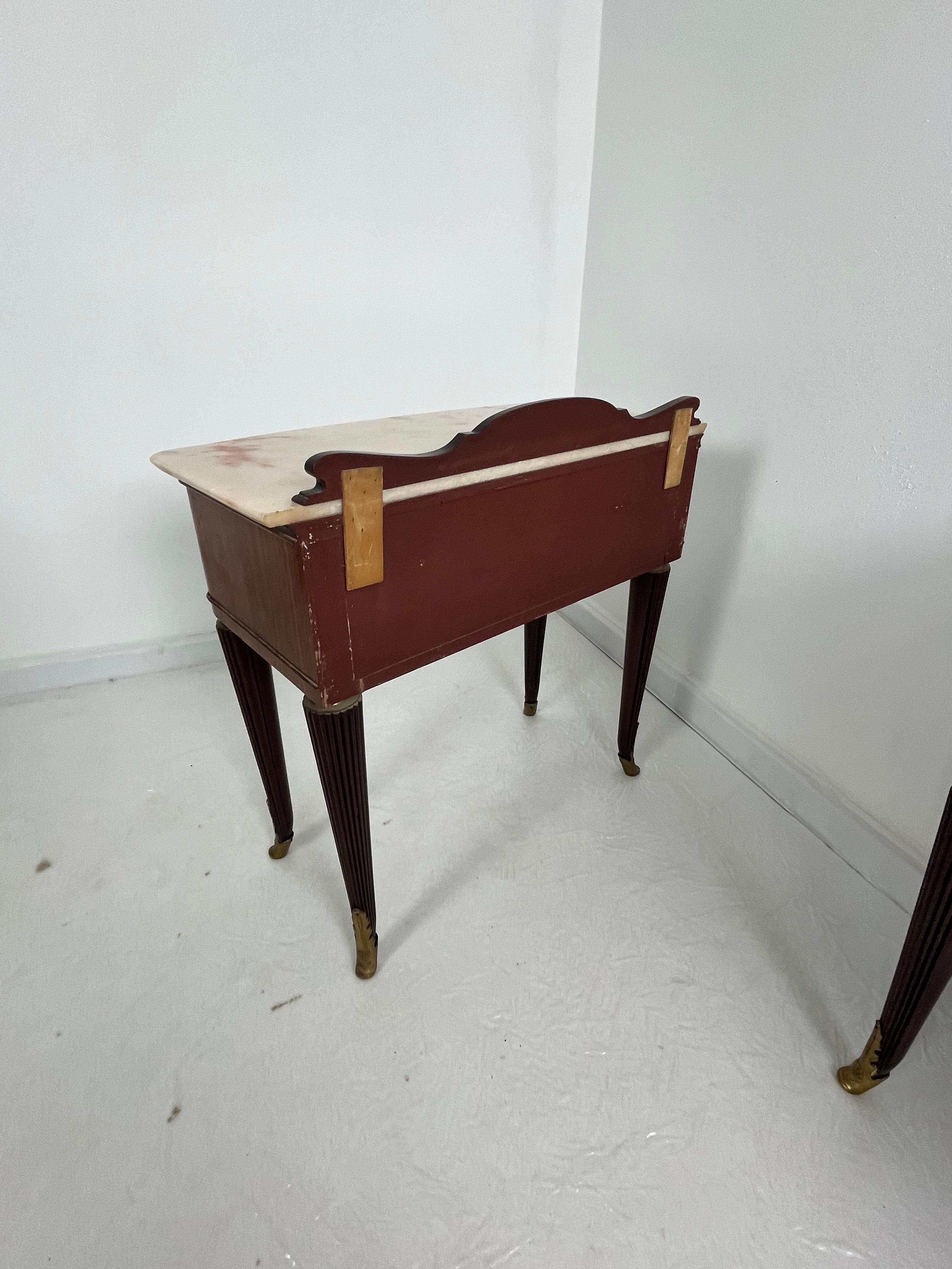 Set of 2 Mid-century Italian Nightstands, 1950s in vendita 7