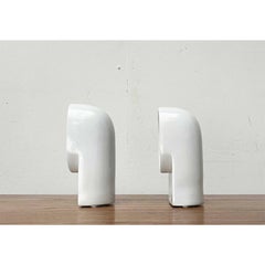 Set of 2 Mid-Century Italian Space Age Pafo Wall Lamps in Ceramic, 1970s
