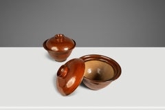 Set of 2 Mid-Century Japanese Rice Cookers / Serving Pots, Japan, c. 1970s