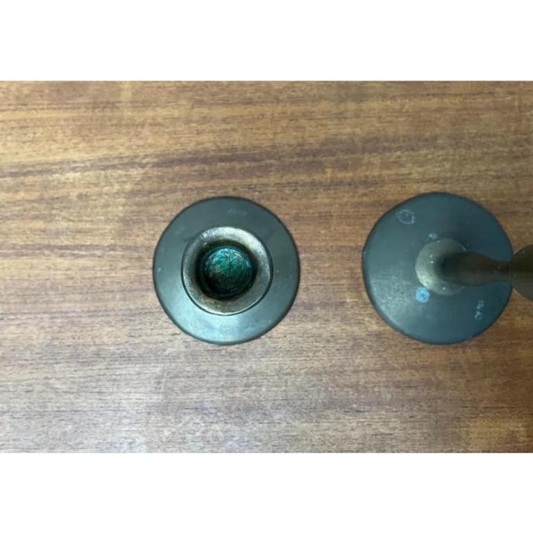 Set di 2 portacandele in metallo di metà secolo, anni '60 in vendita 4