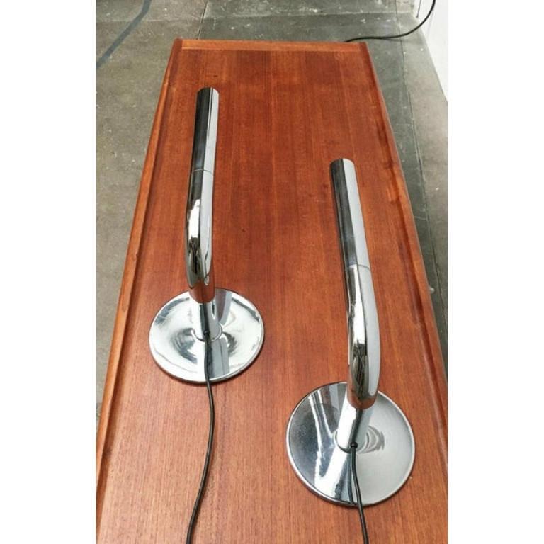 Set of 2 Mid-Century Minimalist Gulp Table Lamps by Ingo Maurer, 1960s For Sale 3