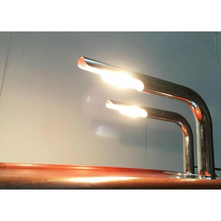German Set of 2 Mid-Century Minimalist Gulp Table Lamps by Ingo Maurer, 1960s For Sale