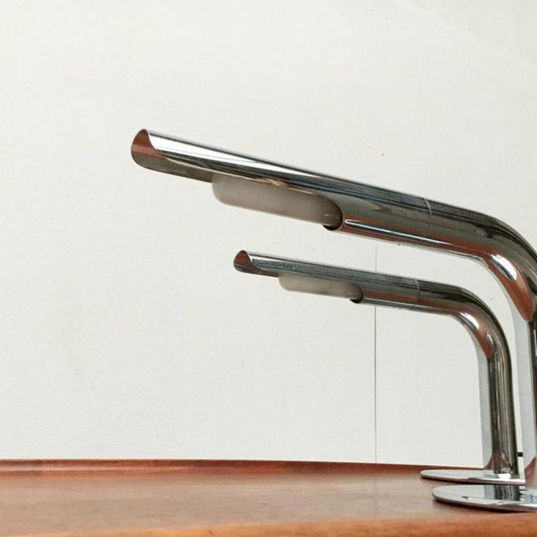 20th Century Set of 2 Mid-Century Minimalist Gulp Table Lamps by Ingo Maurer, 1960s For Sale