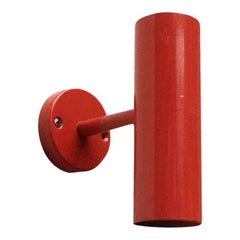 Set of 2 Mid-Century Minimalist Red Wall Lamp, 1960s