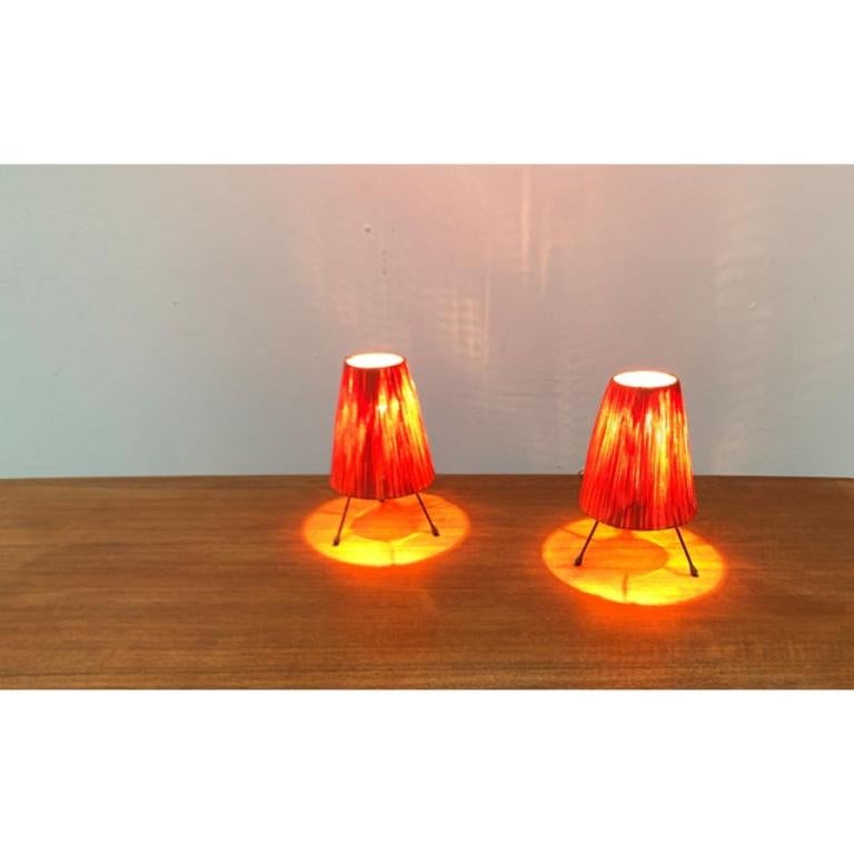 Set of 2 Mid-Century Minimalist Tripod Table Lamps, 1960s For Sale 6