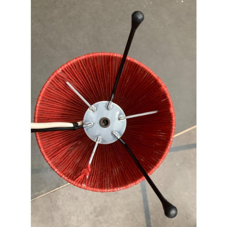 Metal Set of 2 Mid-Century Minimalist Tripod Table Lamps, 1960s For Sale
