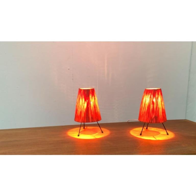 Set of 2 Mid-Century Minimalist Tripod Table Lamps, 1960s For Sale 1