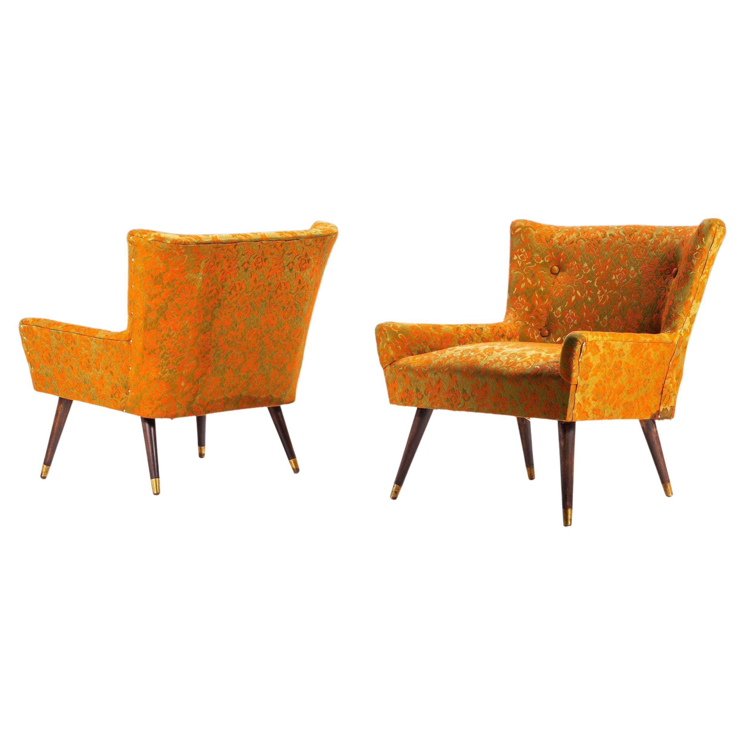 Set of Two '2' Mid Century Modern Accent Lounge Chairs After Paul McCobb, 1950s