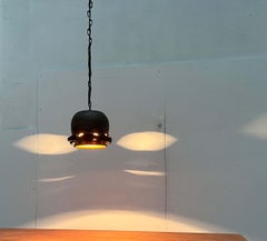 Set of 2 Mid-Century Modern Brutalist Danish Studio Pottery Pendant Lamps, 1960s