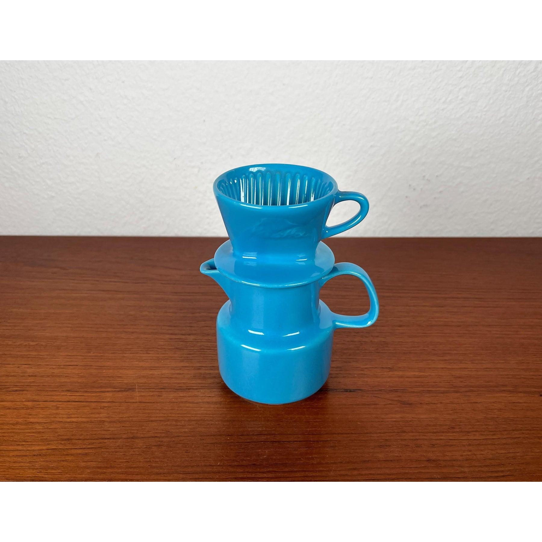 Mid-Century moderno Set di 2 filtri per caffè e caffettiere in ceramica a forma di marionetta, anni '60 in vendita