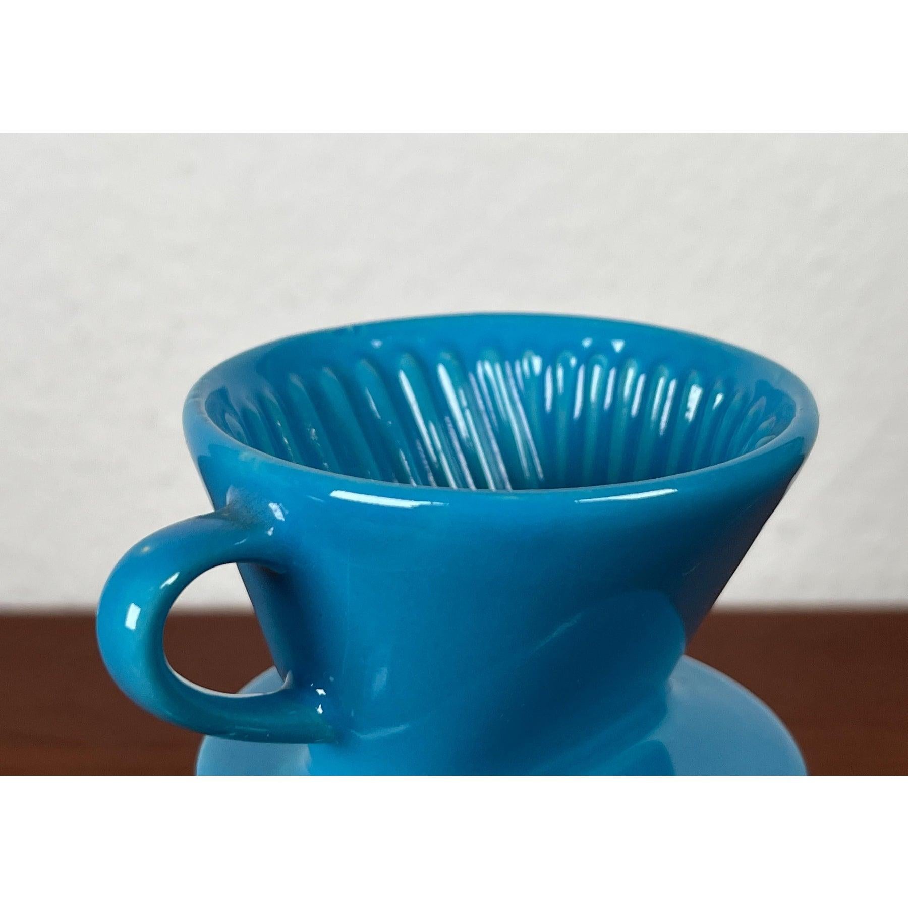 Ceramica Set di 2 filtri per caffè e caffettiere in ceramica a forma di marionetta, anni '60 in vendita