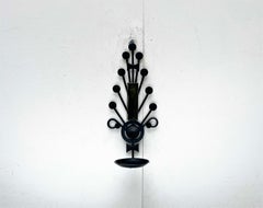 Set of 2 Mid-Century Modern Danish Candleholder in Metal and Glass from Dantoft