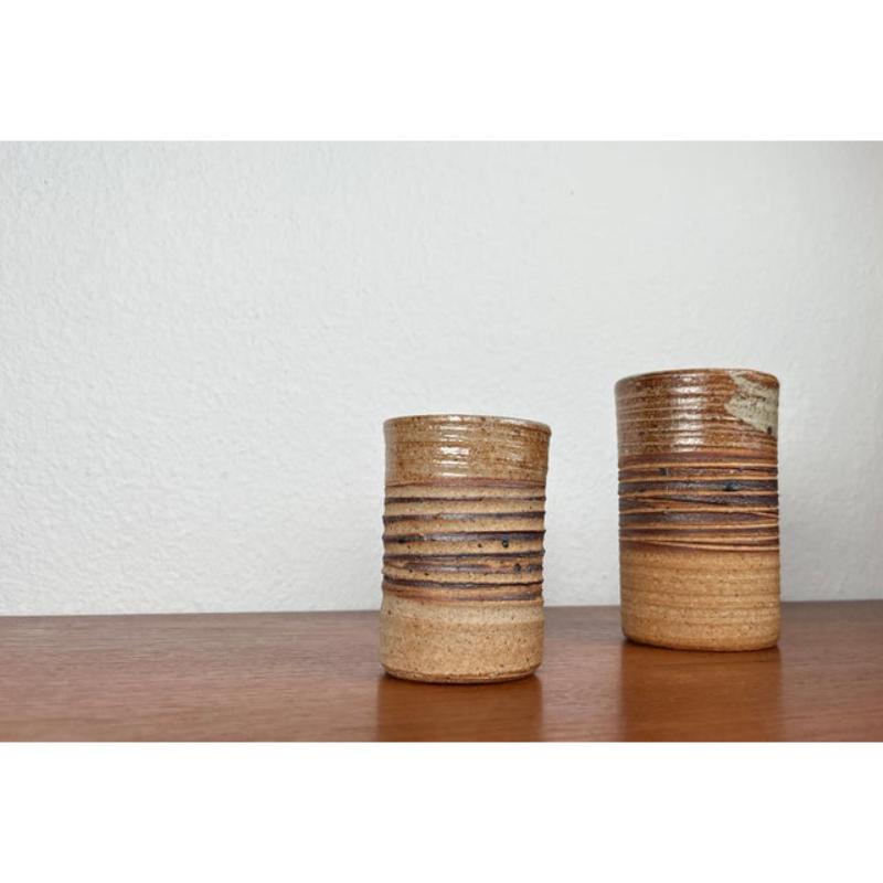2 Vasen aus dänischer Studio Pottery der Jahrhundertmitte von Tue Poulsen, 1960er Jahre im Angebot 4