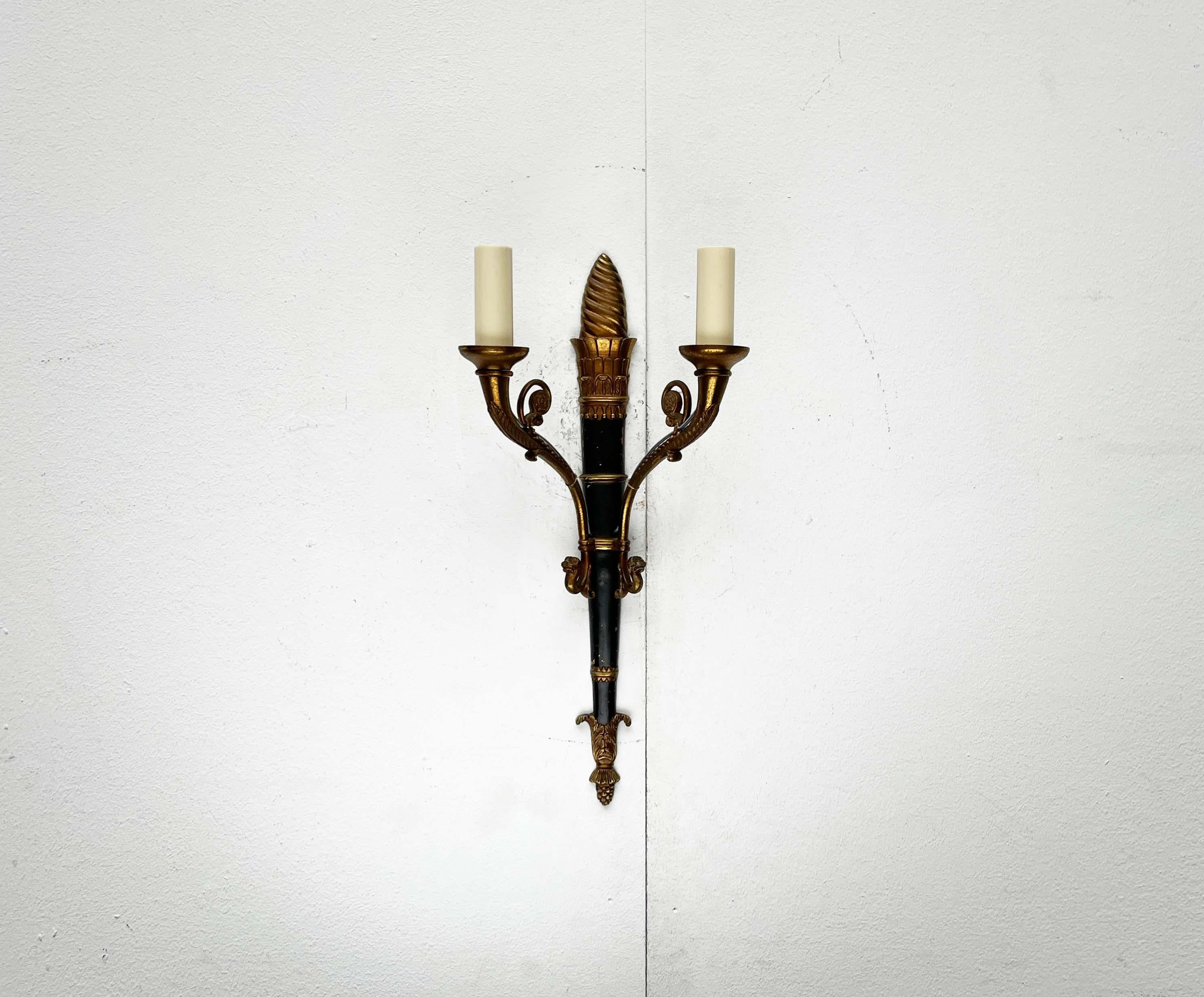 Metallo Set di 2 lampade neoclassiche italiane della metà del secolo scorso, anni '60 in vendita