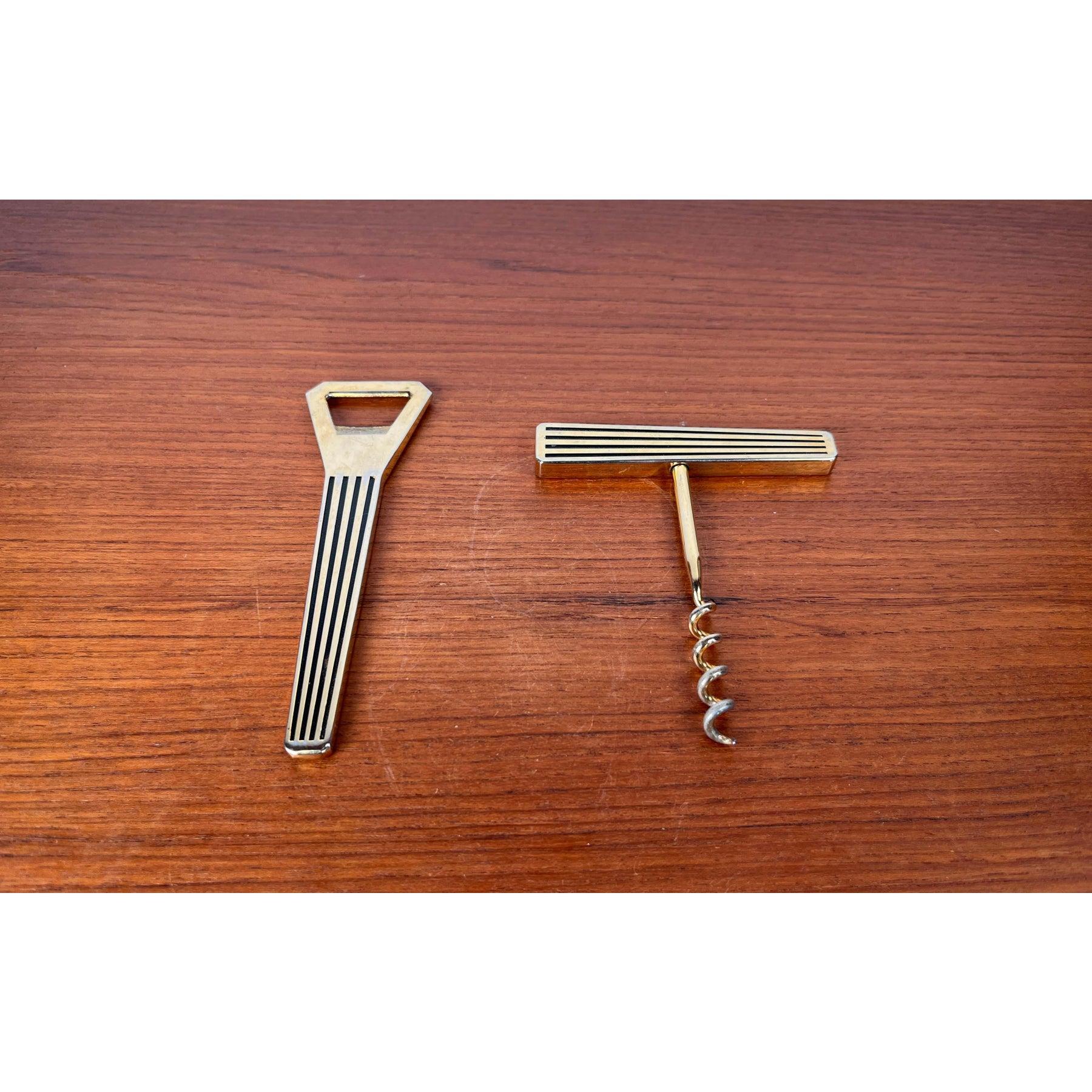 2er-Set Korkenzieher und Flaschenöffner aus Metall aus der Mitte des Jahrhunderts, 1960er Jahre (Moderne der Mitte des Jahrhunderts) im Angebot