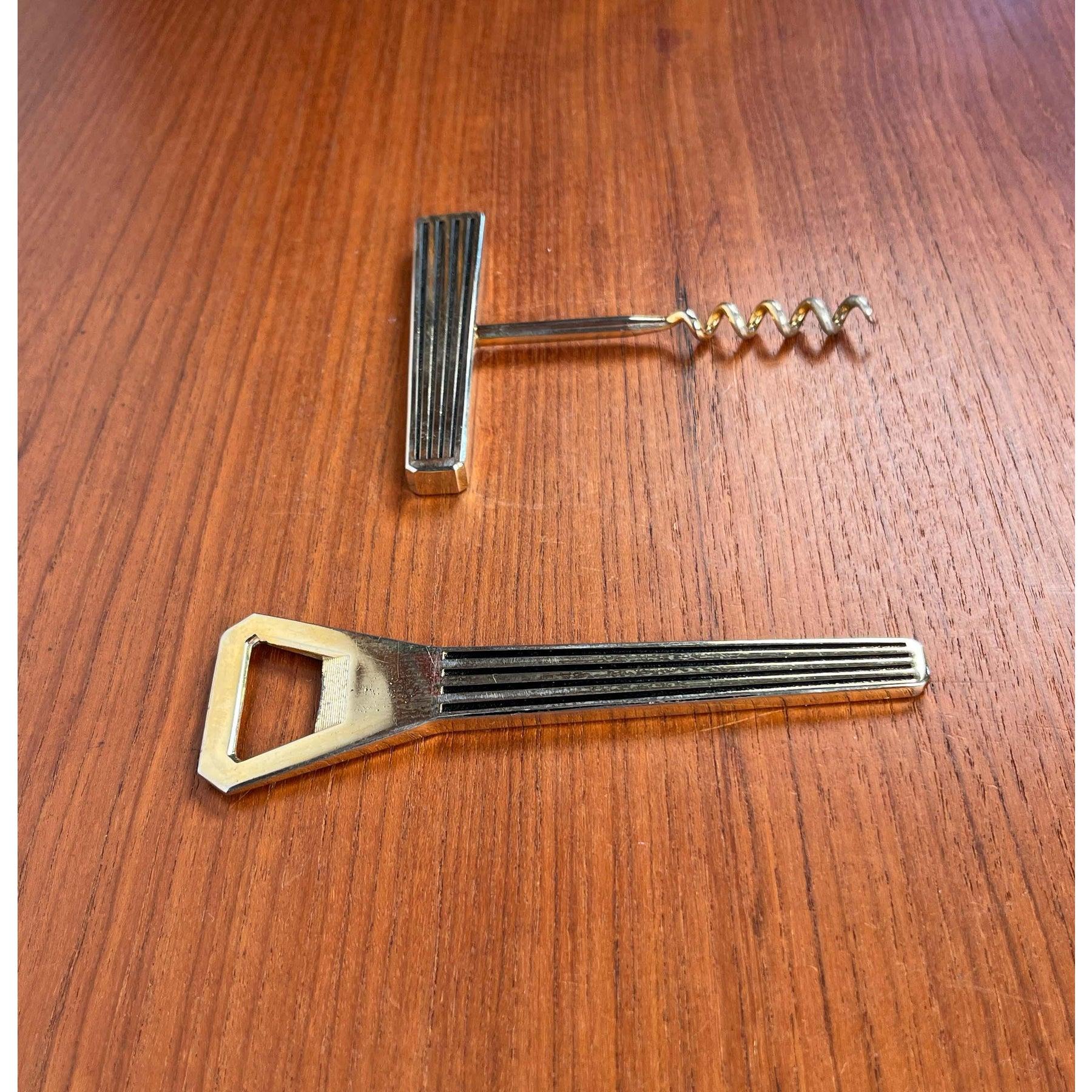 2er-Set Korkenzieher und Flaschenöffner aus Metall aus der Mitte des Jahrhunderts, 1960er Jahre (20. Jahrhundert) im Angebot