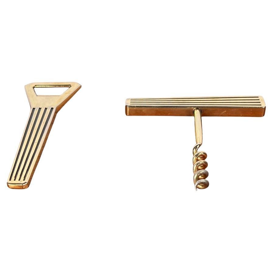 2er-Set Korkenzieher und Flaschenöffner aus Metall aus der Mitte des Jahrhunderts, 1960er Jahre im Angebot