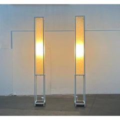 Set of 2 Mid-Century Modern Minimalist Floor Lamps, Germany, 1960s