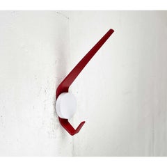 Set of 2 Mid-Century Modern Minimalist Metal Coat Hooks Racks, 1960s