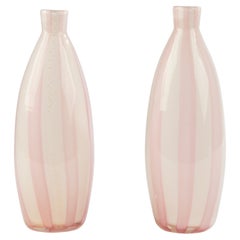 Set of 2 Mid-Century Modern Murano Glass Vases - Alfredo Barbini