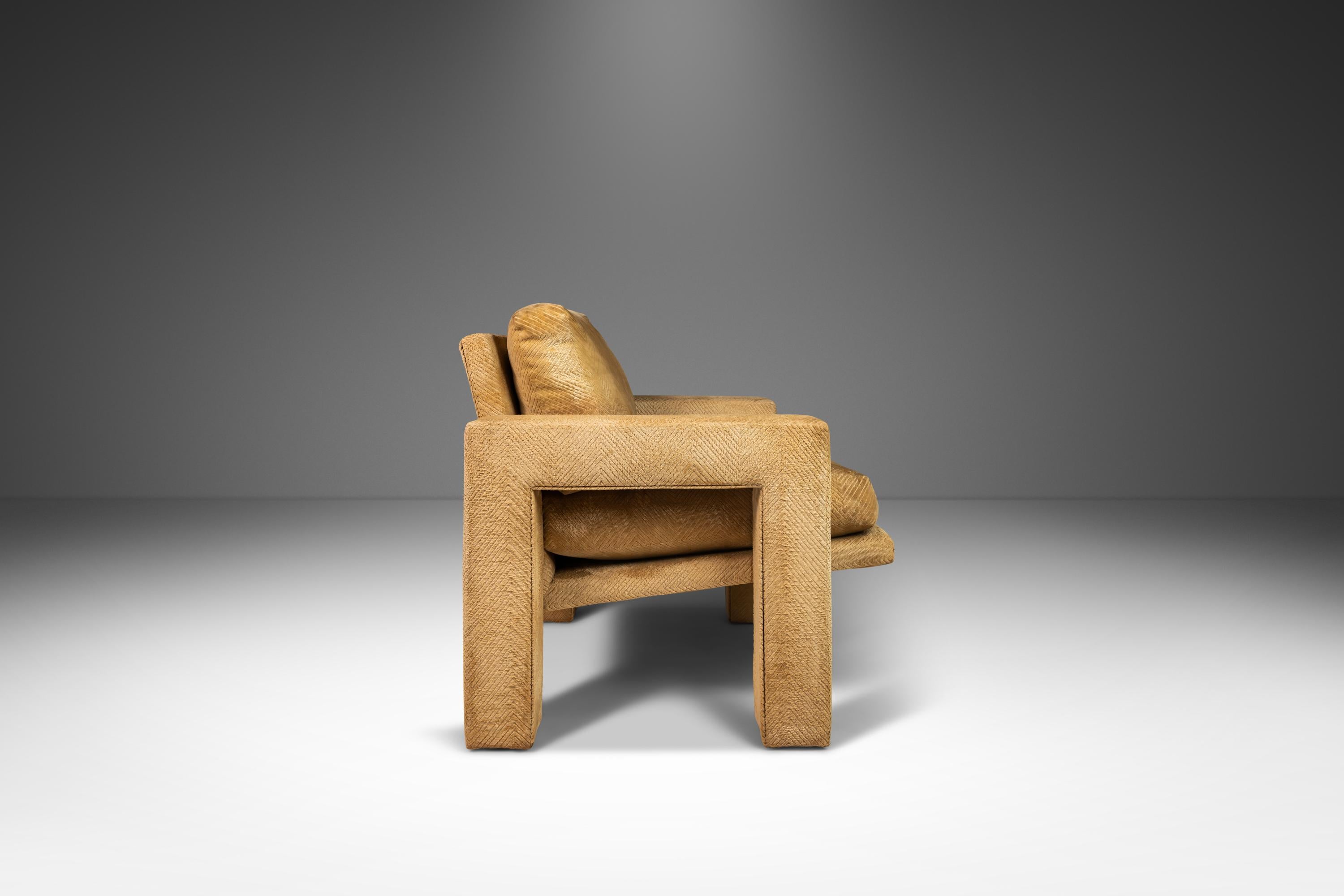 Ensemble de 2 fauteuils club Parsons modernes du milieu du siècle dernier, à la manière de Milo Baughman, 1970 en vente 8