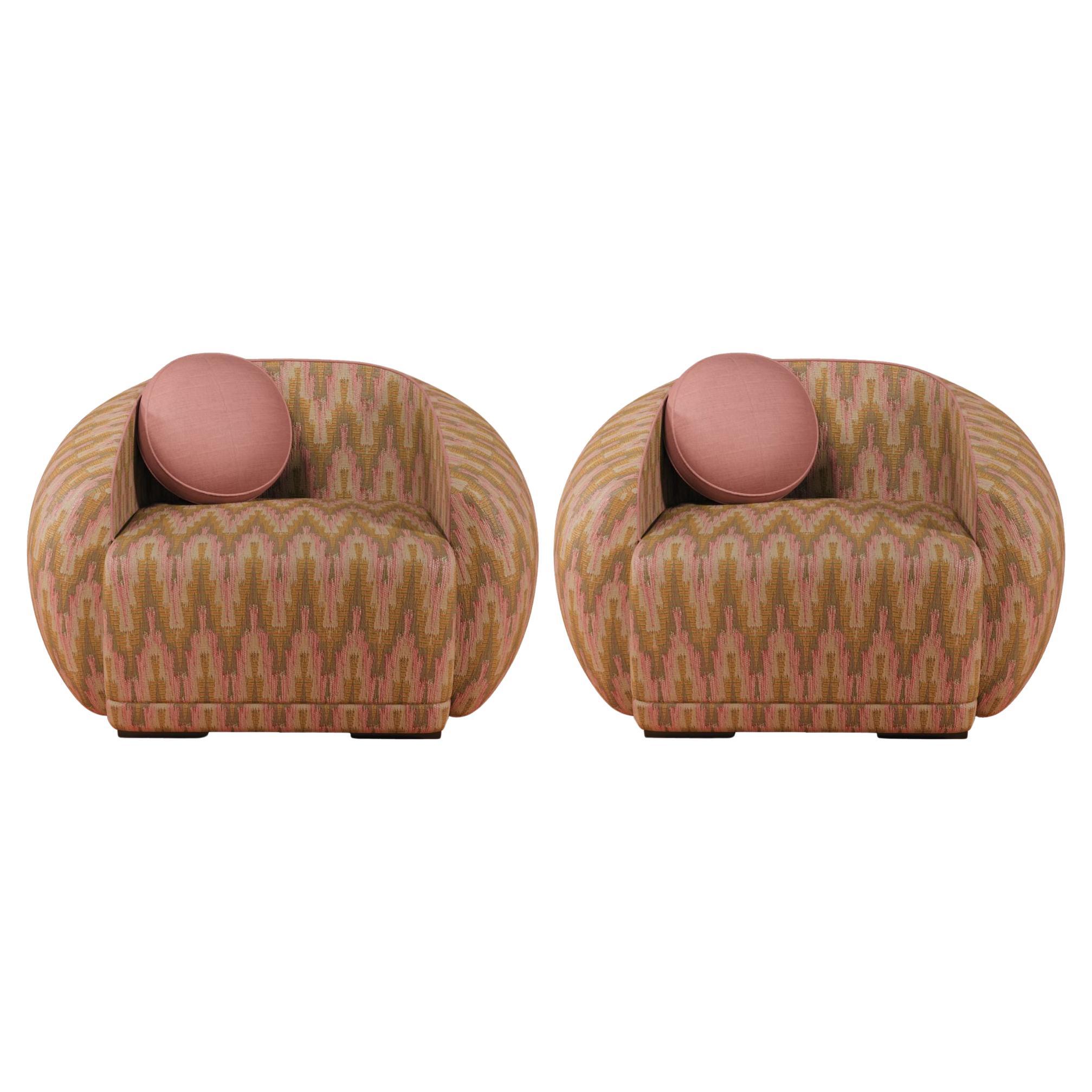 Set di 2 poltrone Peggy moderne di metà secolo Nobilis Made in Portugal di Ottiu in vendita