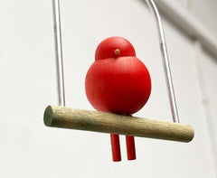 Set di 2 appendiabiti rossi di Aarikka, Finlandia, anni '60.