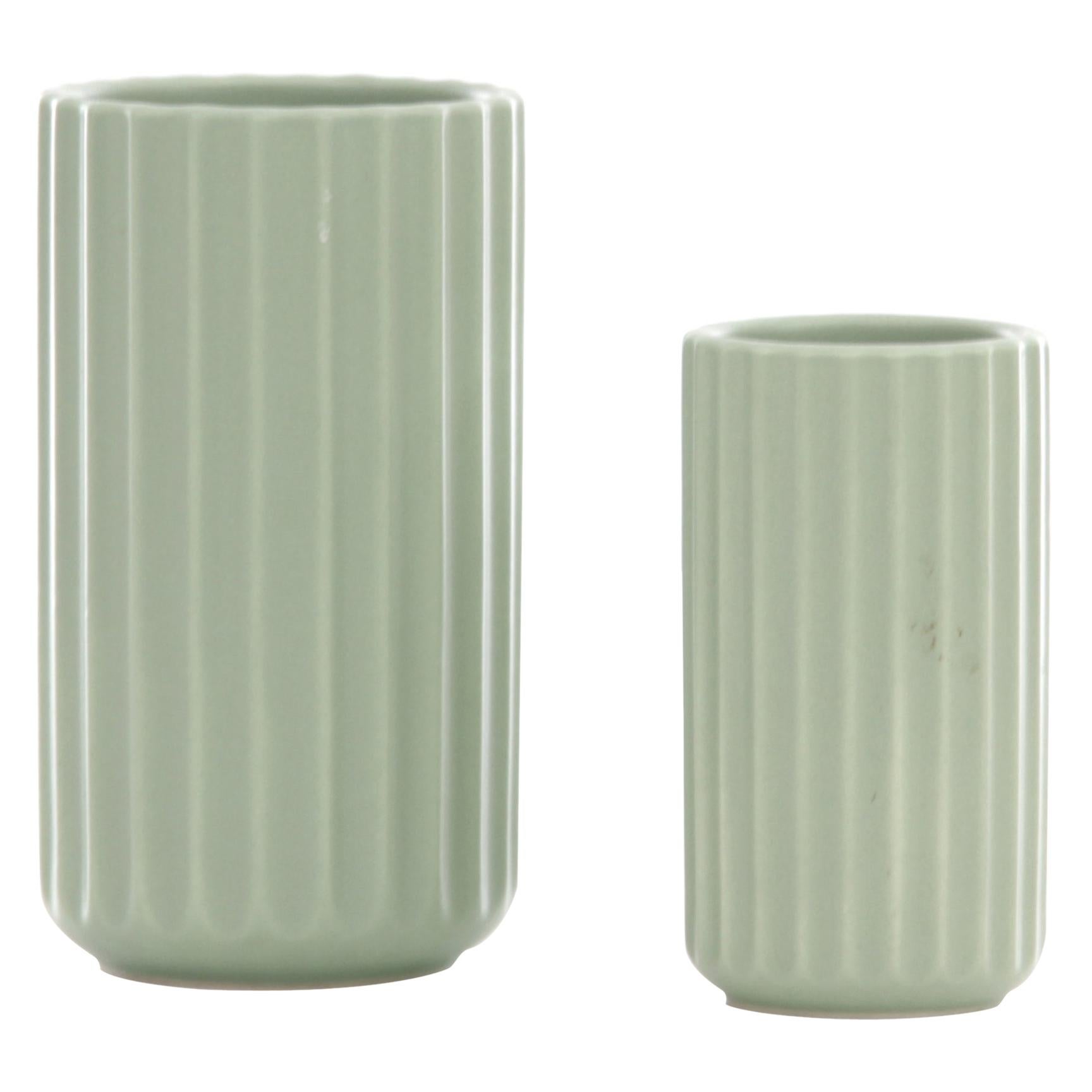 Set of 2 Mid-Century Modern Scandinavian Lungby Vases